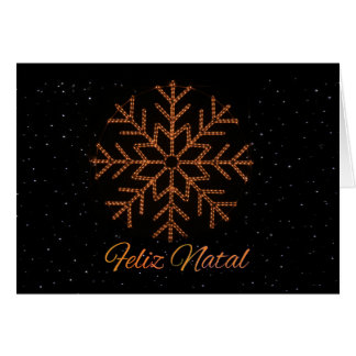 Feliz Natal Crystal Ljus OBS Kort