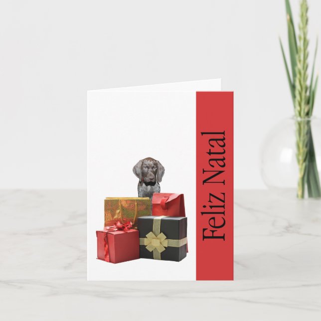 Feliz Natal german-kortfristig pekare Chistmas Helgkort (Framsida)