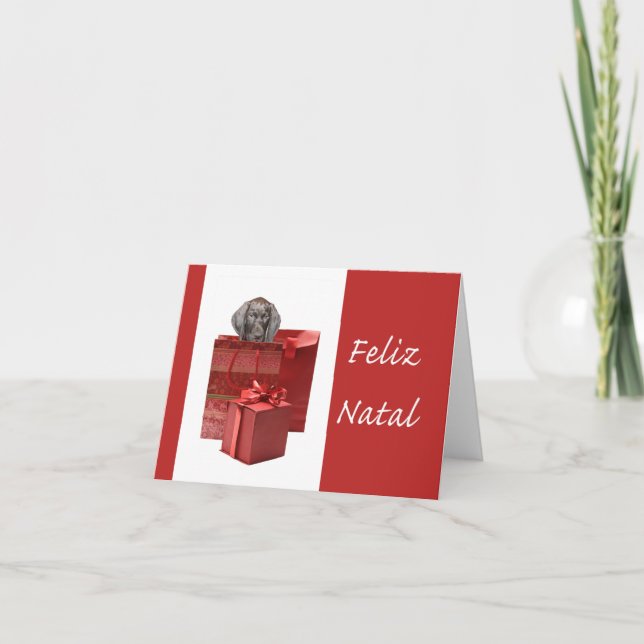 Feliz Natal german-kortfristig pekare Chistmas Helgkort (Framsida)