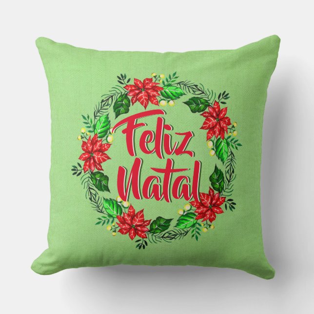 Feliz Natal God jul Kudde (Framsida)