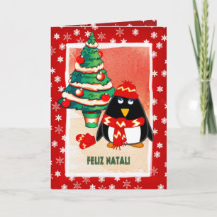 Feliz Natal. Julkort på portugisiska Helgkort