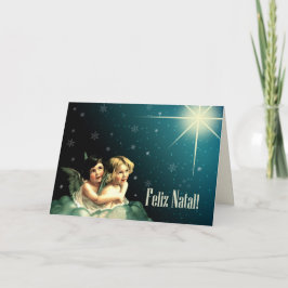 Feliz Natal. Julkort på portugisiska Helgkort