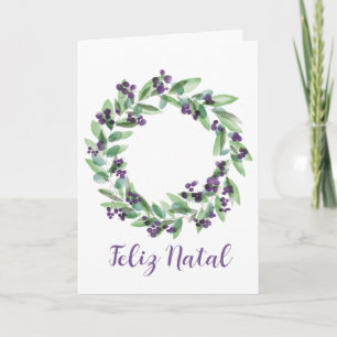 Feliz Natal, Portugals Helgdag för krans efter jul Helgkort