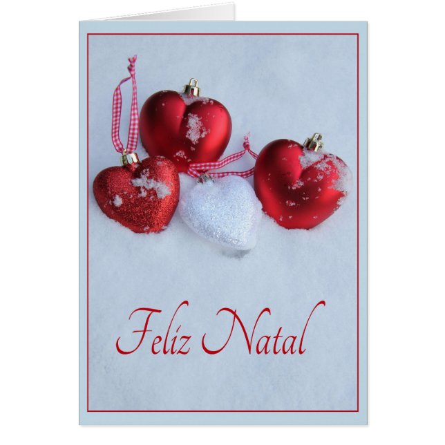 Feliz Natal - Portugisiskt julkort Hälsningskort (Framsidan)