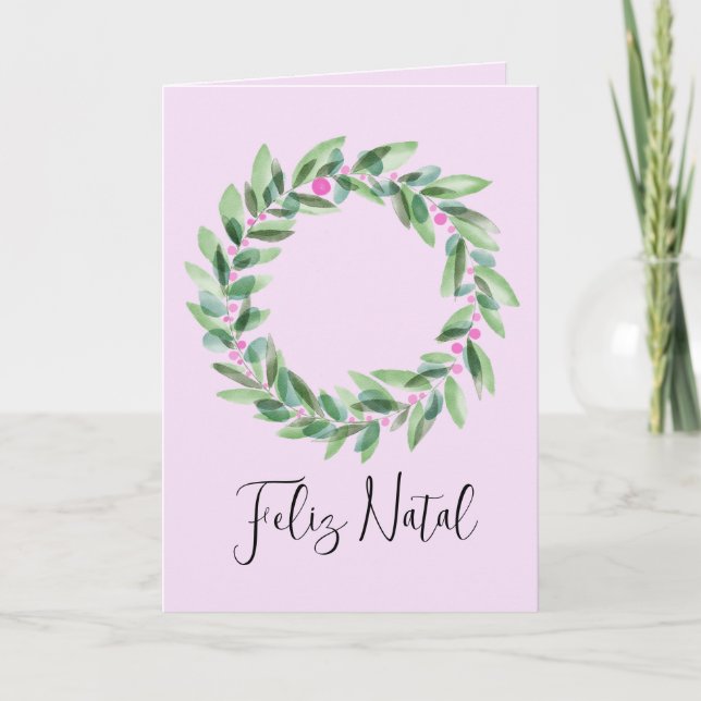 Feliz Natal, portugisiskt julkort, Helgdag Helgkort (Framsida)