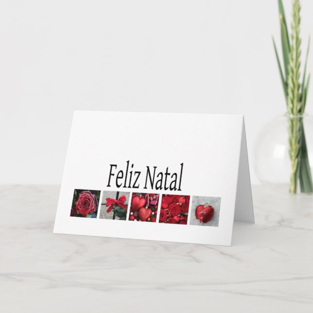 Feliz Natal - Portugisiskt julkort Helgkort (Framsida)