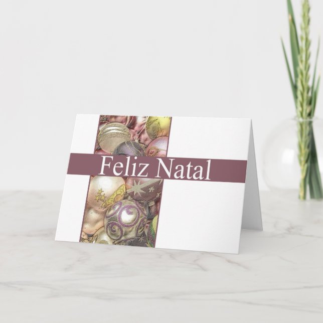Feliz Natal, portugisiskt julkort Helgkort (Framsida)
