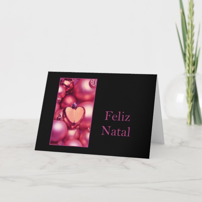 Feliz Natal - Portugisiskt julkort Helgkort (Framsida)