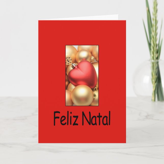 Feliz Natal, portugisiskt julkort Helgkort (Framsida)
