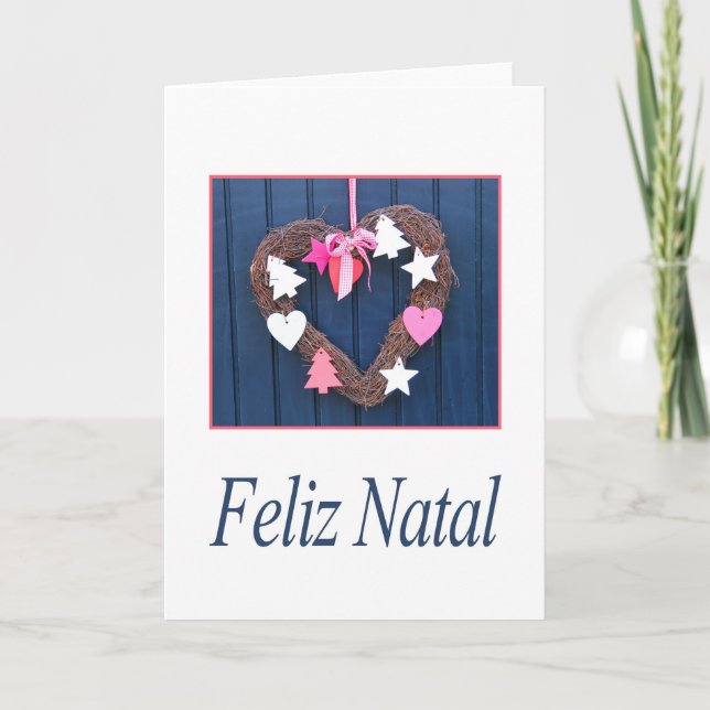 Feliz Natal, portugisiskt julkort Helgkort (Framsida)