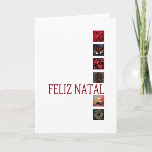 Feliz Natal - Portugisiskt julkort Helgkort (Framsida)