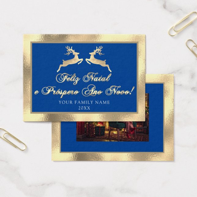 Feliz Natal Próspero Anno Nuovo Photo Ram Royal Visitkort (Kontor)