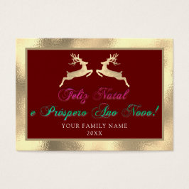 Feliz Natal Próspero Anno Nuovo Photo Royal Visitkort