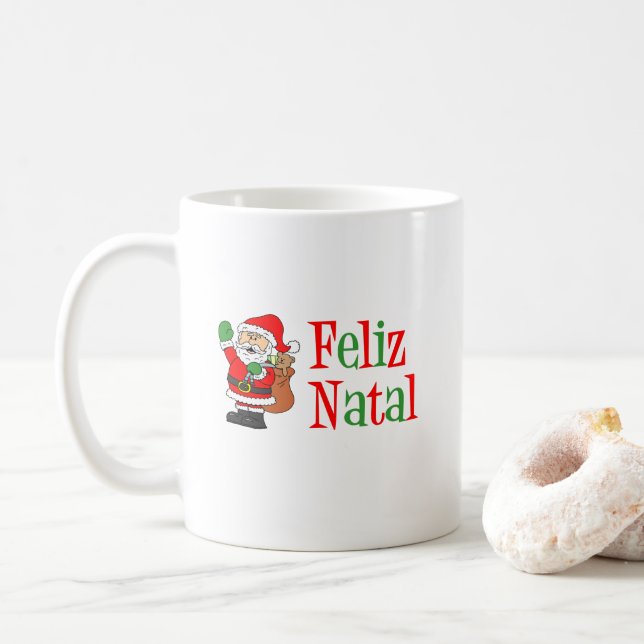 Feliz Natal Santa Kaffemugg (Med munk)