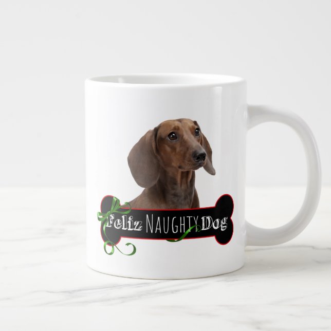 Feliz Naughty Dachshund Jumbo Mugg (Höger)