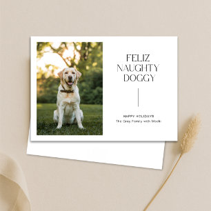 Feliz Naughty Doggy Photo Pet-julkort Julkort