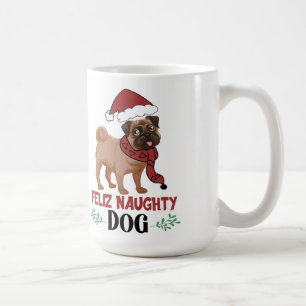 Feliz Naughty Hund jul Kaffemugg