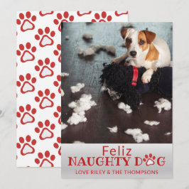Feliz Naughty Hund Red Tassar Pet Photo Helgdag Ca Julkort