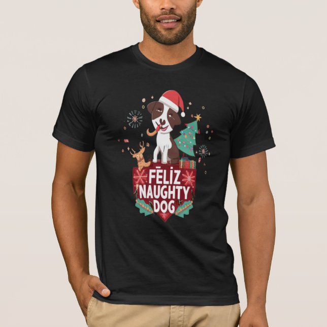Feliz Naughty Hund T-shirt (Framsida)