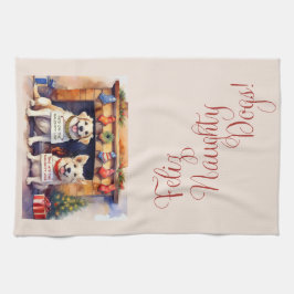 Feliz Naughty Hundar! Jul Kökshandduk