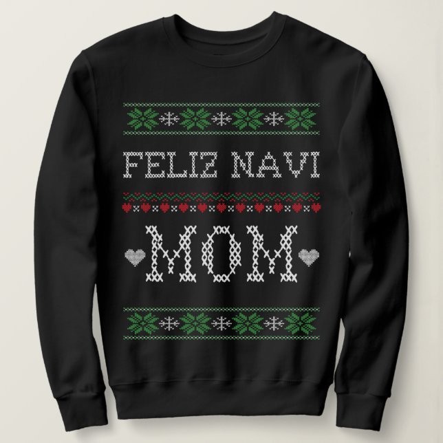 FELIZ NAVI MAMMA christmas T Shirt (Design framsida)