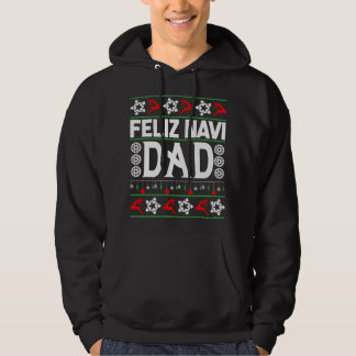 Feliz Navi Pappa-Navidad Ugly Julsötare Hoodie