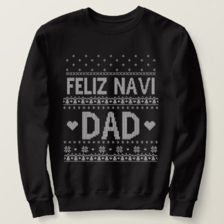 Feliz Navi Pappa Uggig julsötare Lång Ärmad Tröja