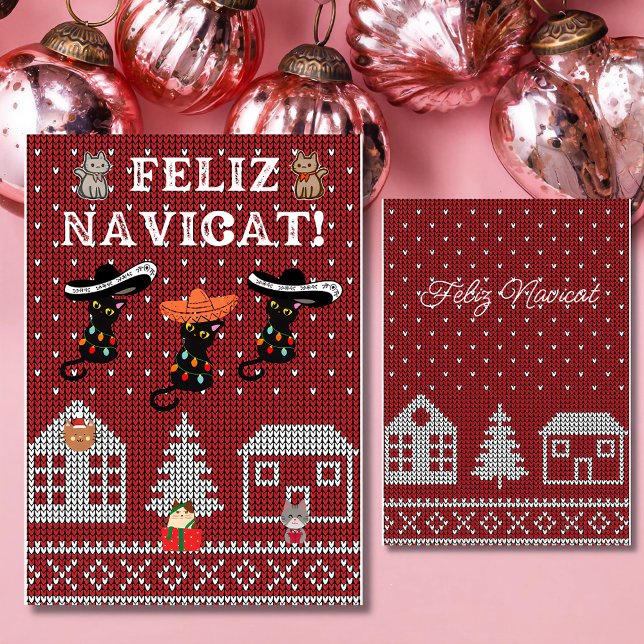 Feliz navicat lustigt meowy christmas julkort (Skapare uppladdad)