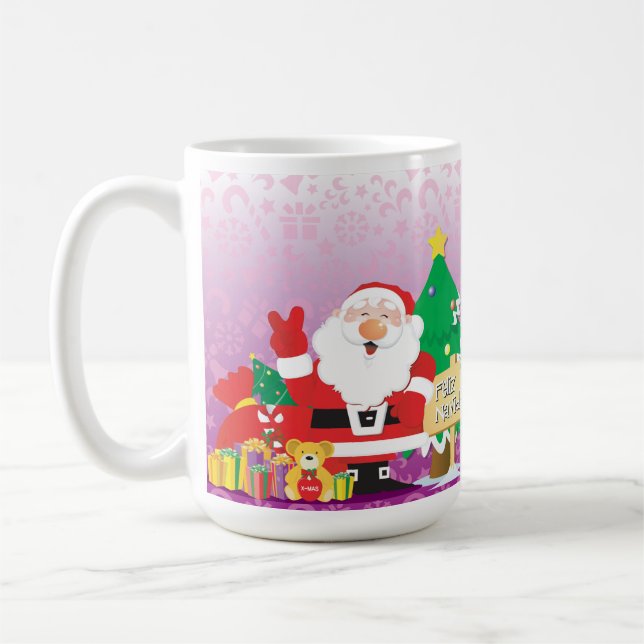 "Feliz Navidad" 15 oz Kaffemugg (Vänster)