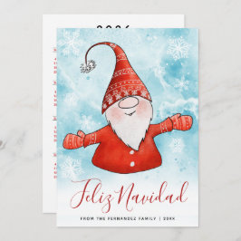 Feliz Navidad 2025 Calendar Nordic Gnome jul Julkort
