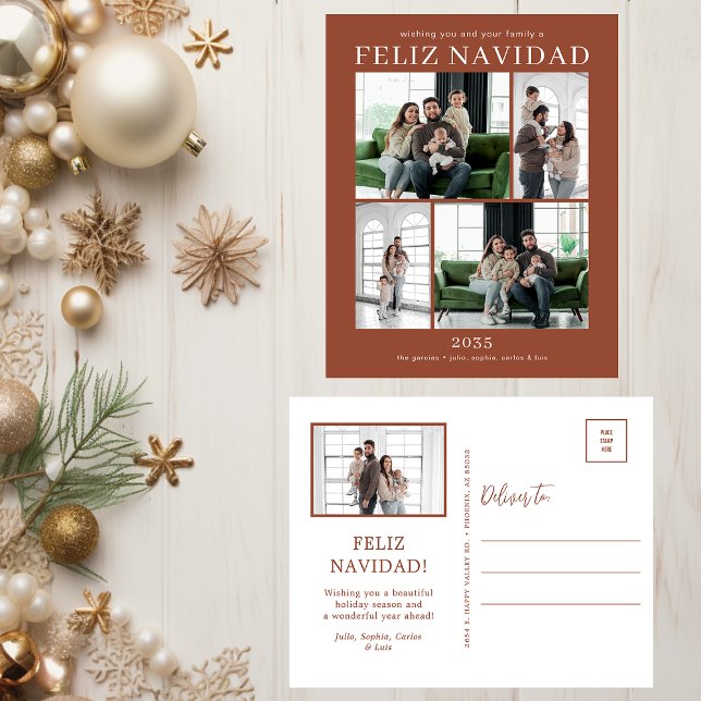 Feliz Navidad 5 Photo Helg Vykort (Skapare uppladdad)