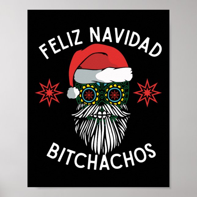Feliz Navidad Achos Funny Spain God jul Poster (Framsidan)