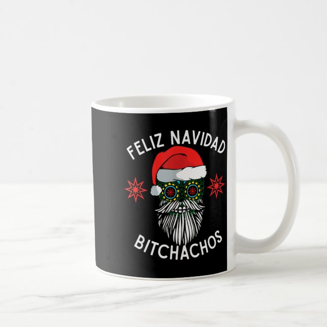 Feliz Navidad Achos Funny Spanish Merry Christmas  Kaffemugg (Höger)