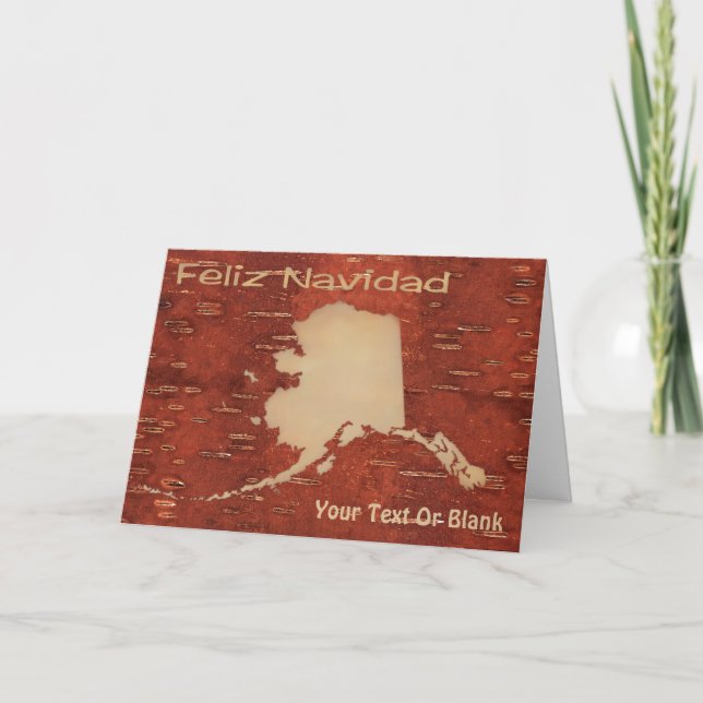 Feliz Navidad - Alaska on Inner Birch Bark Helgkort (Framsida)