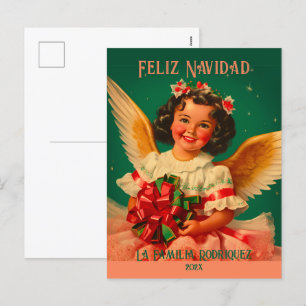 "Feliz Navidad" Angel julvykort Helg Vykort