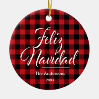 Feliz Navidad Anpassningsbar Ceramic Ornament