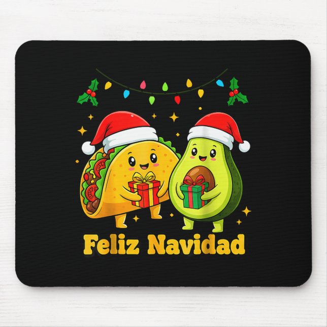 Feliz Navidad Avocado Tacos Mexican Xmas Family Ma Musmatta (Framsidan)