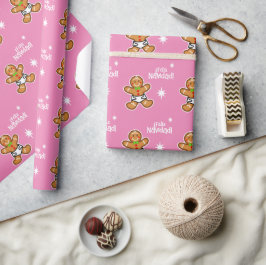 Feliz Navidad! Baby Gingertea on Rosa-Editable Presentpapper