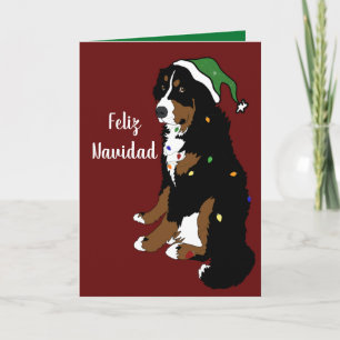 Feliz Navidad Bernese Mountain Hund Kort