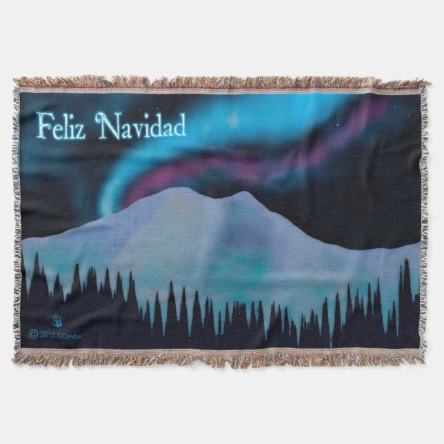 Feliz Navidad - Blue Aurora Filt (Framsidan)