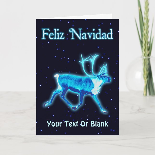 Feliz Navidad - Blue Västindiou (renare) Helgkort (Framsida)