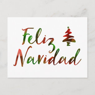 Feliz Navidad (bokeh träd ljus) Helg Vykort