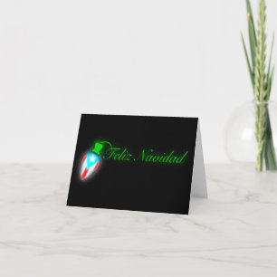 Feliz Navidad Boricua Julafton Light Flagga Card Helgkort