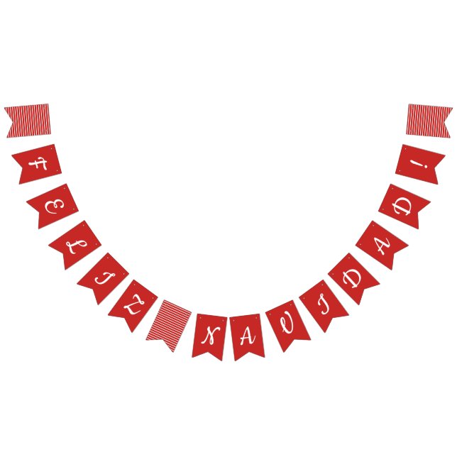 Feliz Navidad Buntingflaggor Vimplar (Alla)