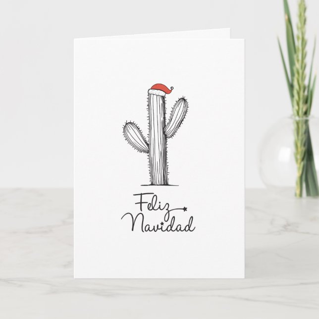 Feliz Navidad Cactus julkort Kort (Framsida)
