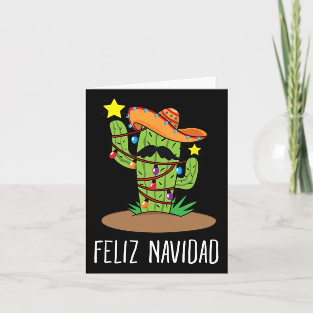 Feliz Navidad Cactus - Mexikanska Träd-julen i J Kort (Framsida)