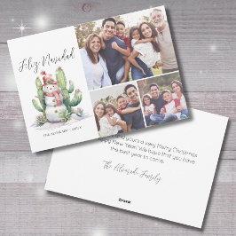 Feliz Navidad Cactus Photo jul Julkort