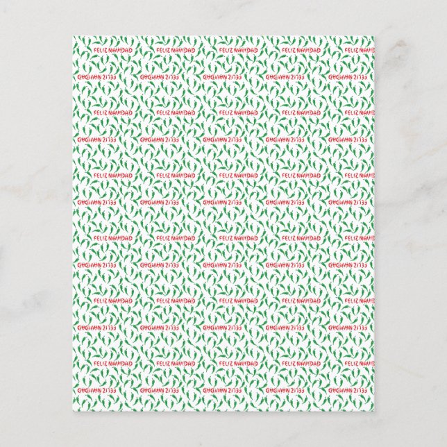 Feliz Navidad Chile Pepper Scrapbook Papper (Framsida)