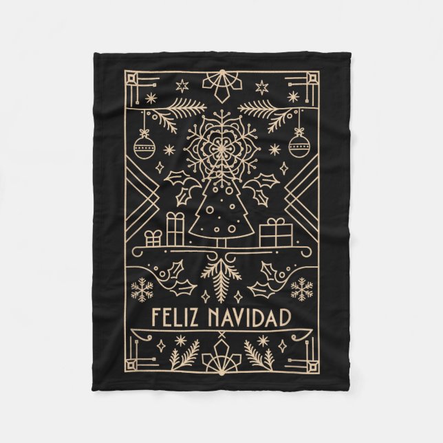 Feliz Navidad, Christmas  Fleecefilt (Framsidan)