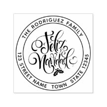 Feliz Navidad Circular Adress